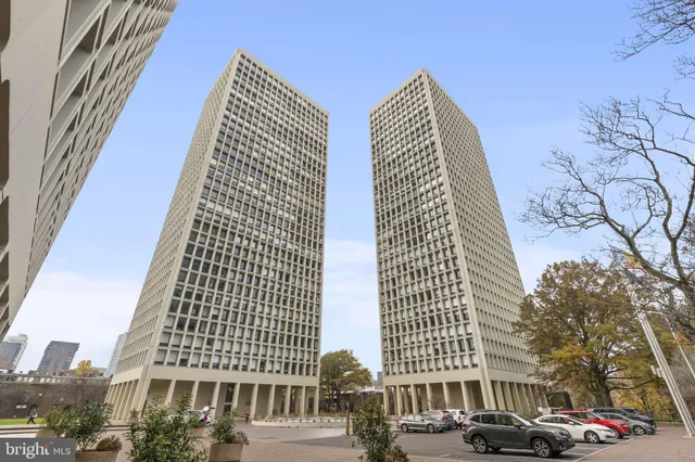 a front view of a building