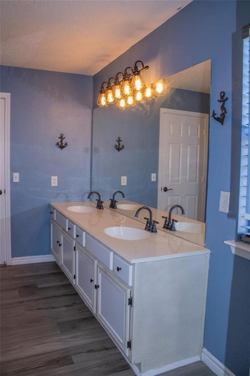 3240 Roddy Drive Fort Worth, TX 76123 - Photo 21 of 28 a bathroom with a double vanity sink and mirror