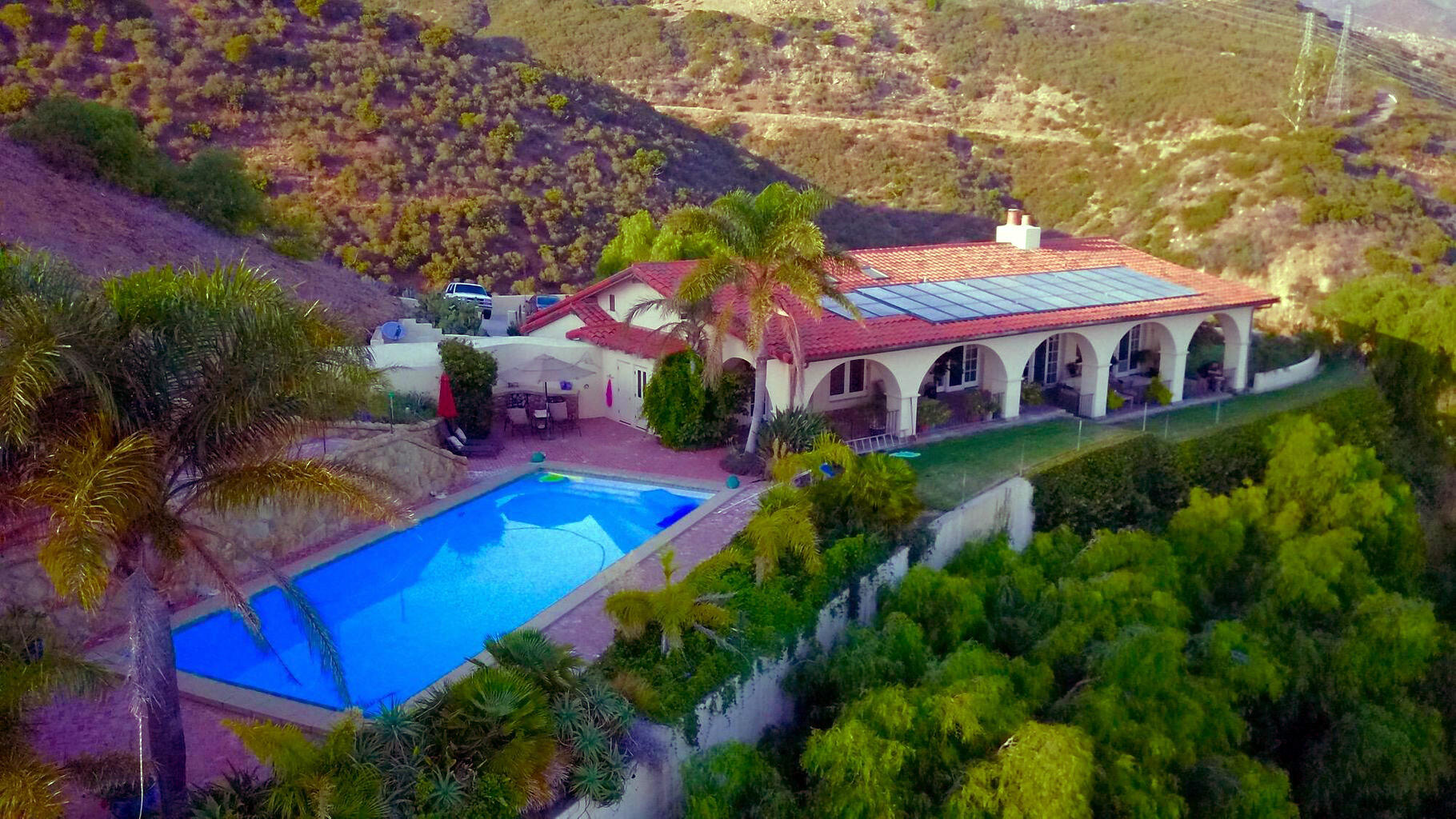 2835 Gibraltar Road Santa Barbara, CA 93105 - Photo 2 of 4 From the Air - House & Pool