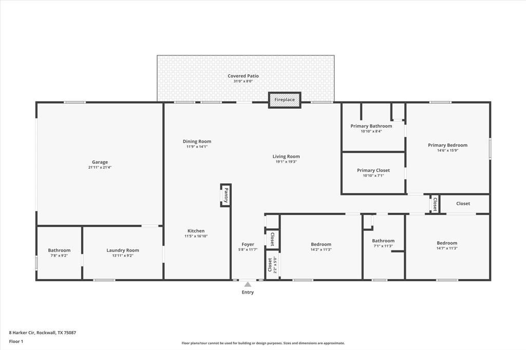 8 Harker Circle Rockwall, TX 75087 - Photo 29 of 29 a picture of a floor plan