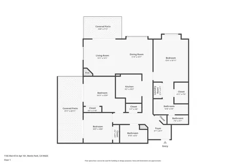 $1,695,000 | 1155 Merrill Street, Unit 101, Menlo Park, CA 94025