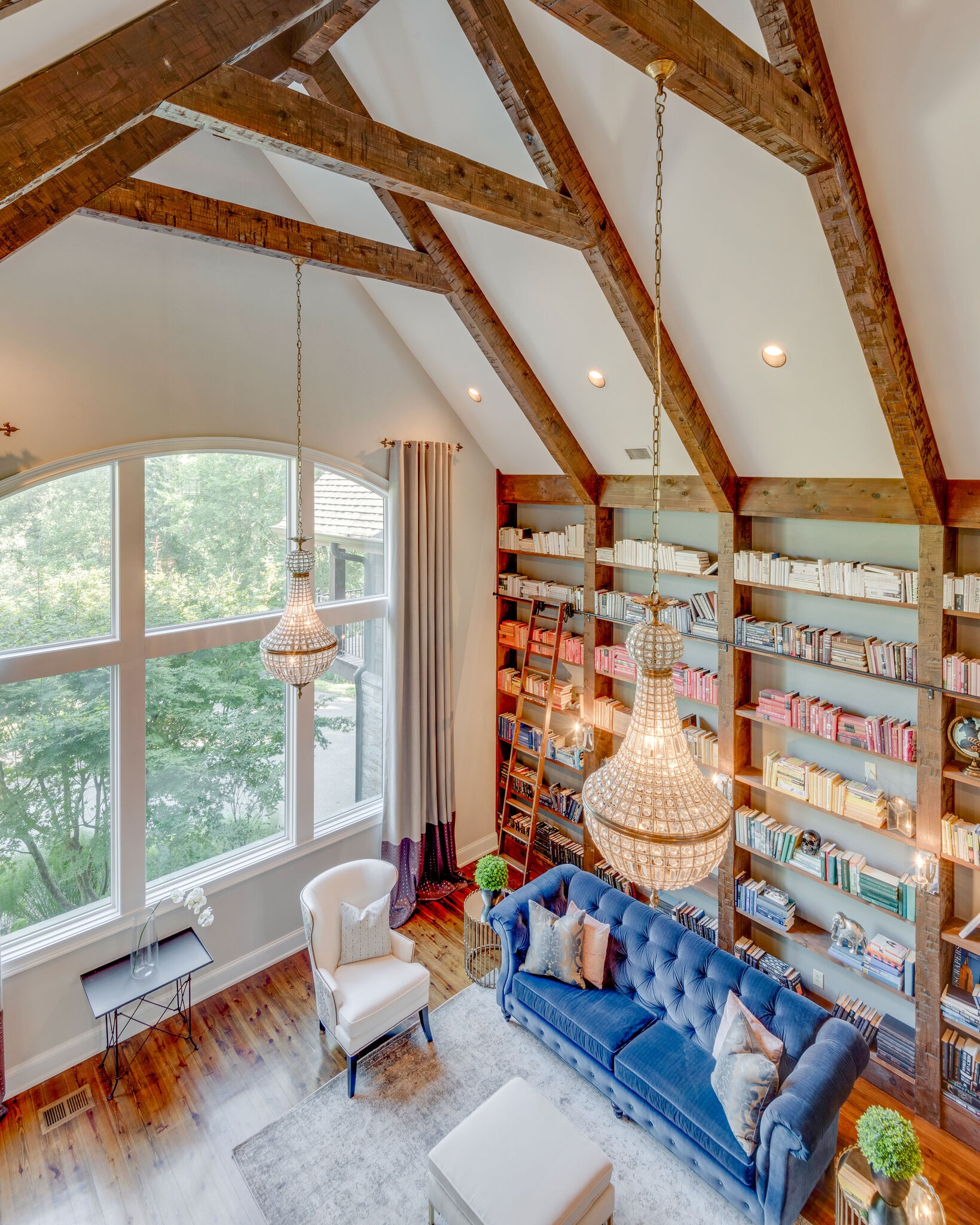 4315 Sneed Road Nashville, TN 37215 - Photo 32 of 50 a living room with furniture and a floor to ceiling window