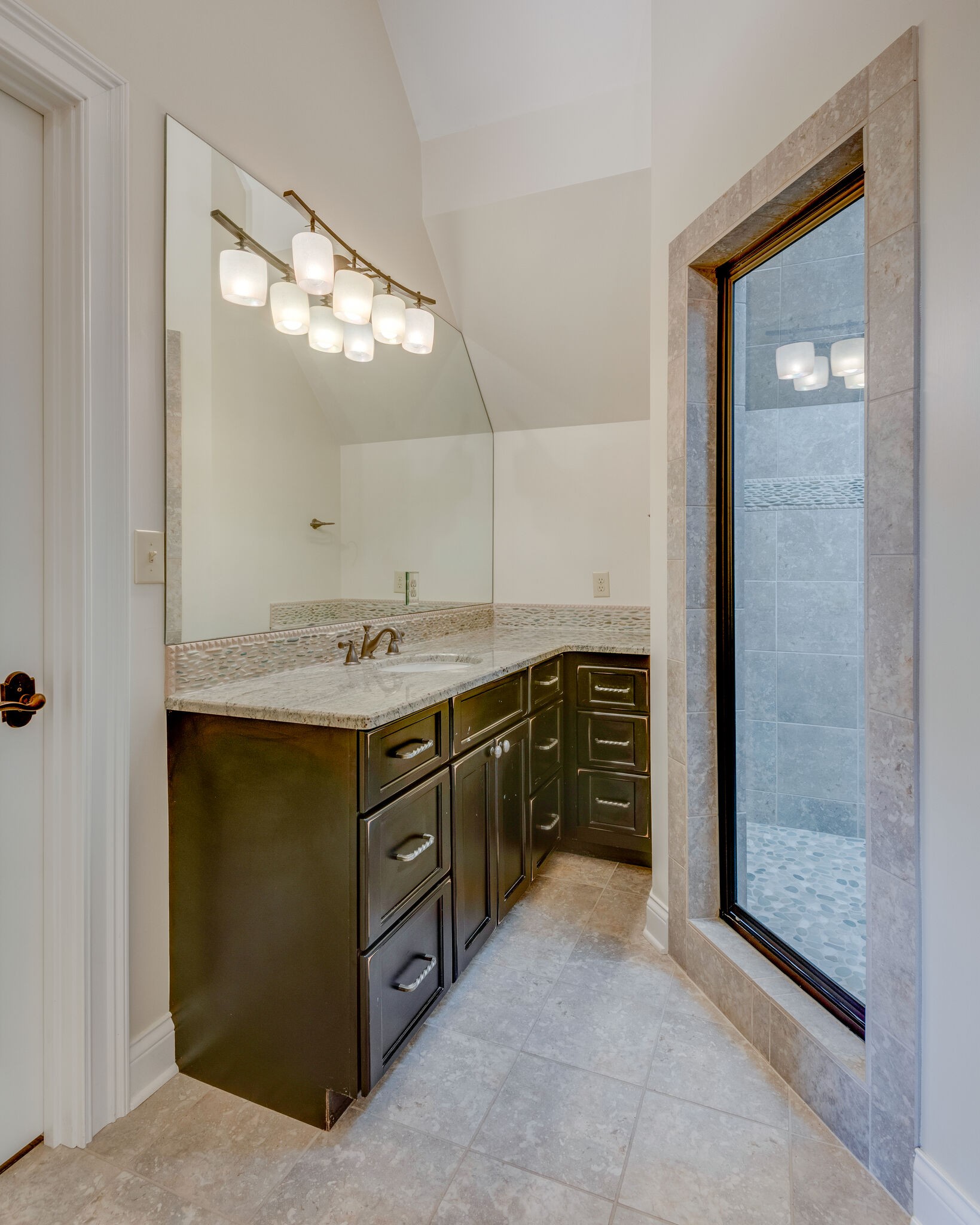 4315 Sneed Road Nashville, TN 37215 - Photo 38 of 50 a bathroom with a double vanity sink and a mirror