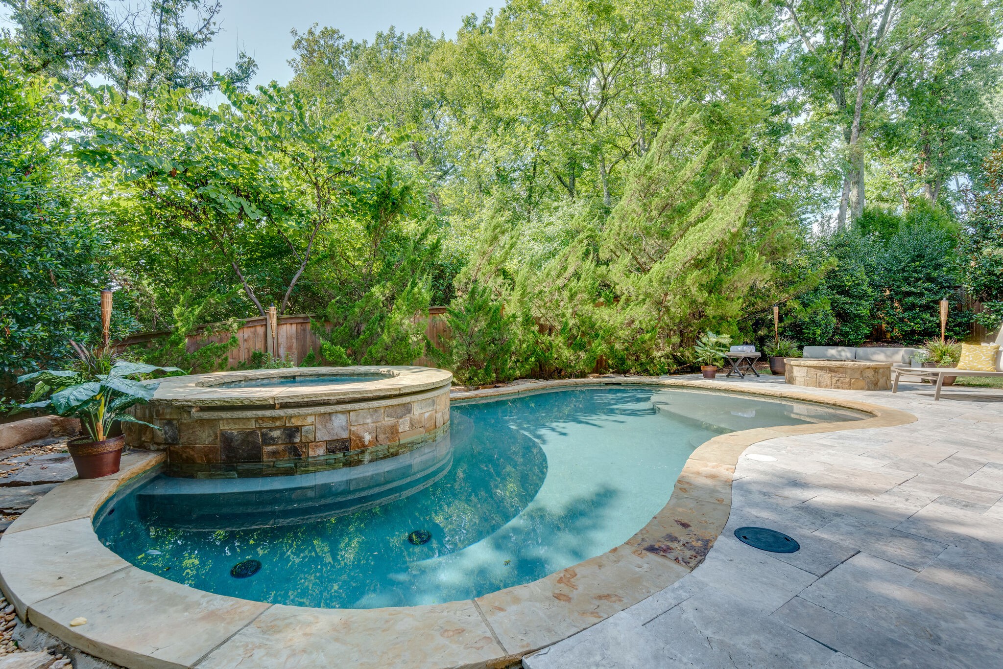4315 Sneed Road Nashville, TN 37215 - Photo 44 of 50 a view of a swimming pool with a patio