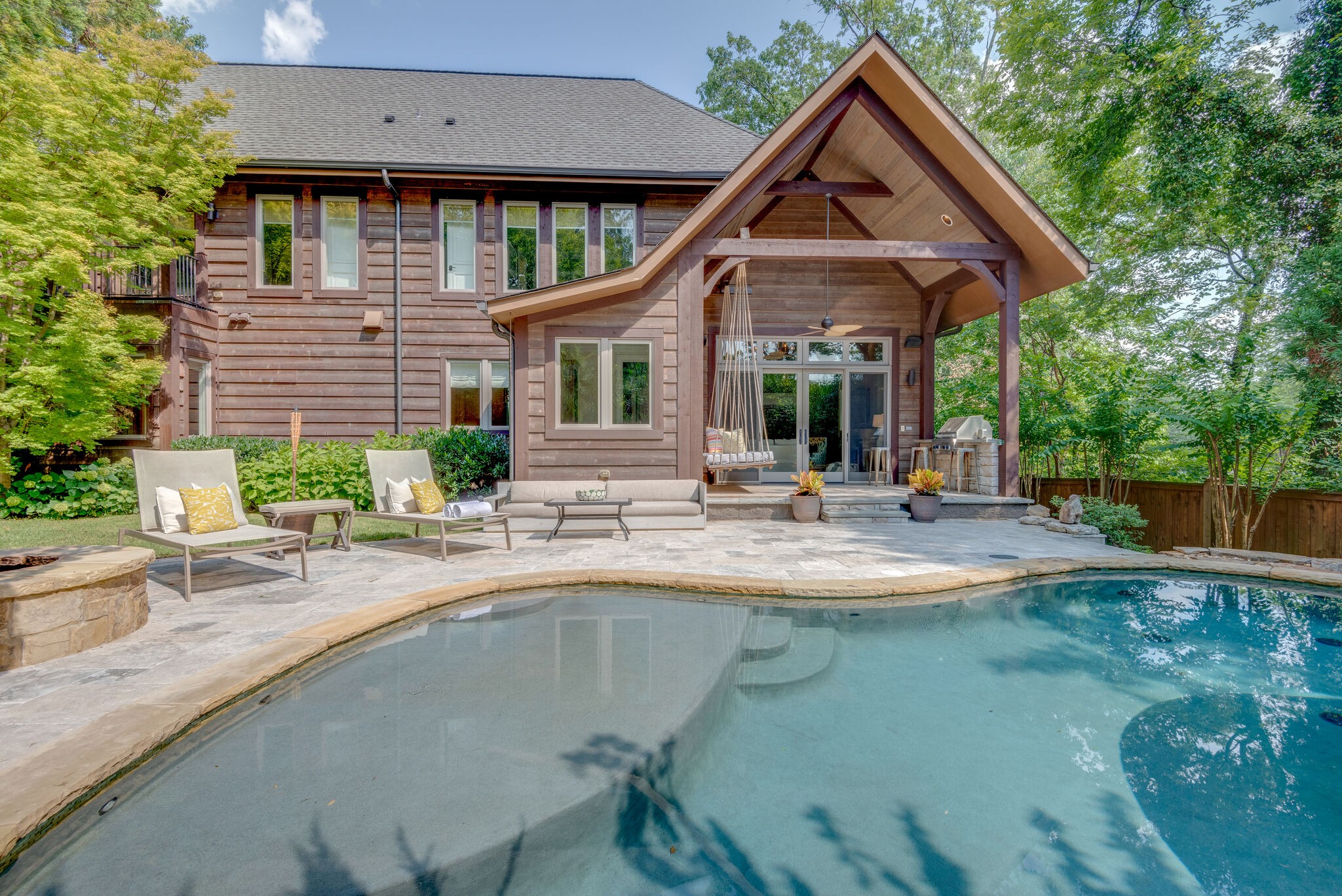 4315 Sneed Road Nashville, TN 37215 - Photo 45 of 50 a front view of house with yard and outdoor seating