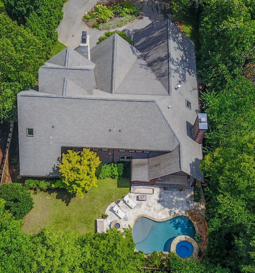 4315 Sneed Road Nashville, TN 37215 - Photo 50 of 50 an aerial view of a house with garden space and street view