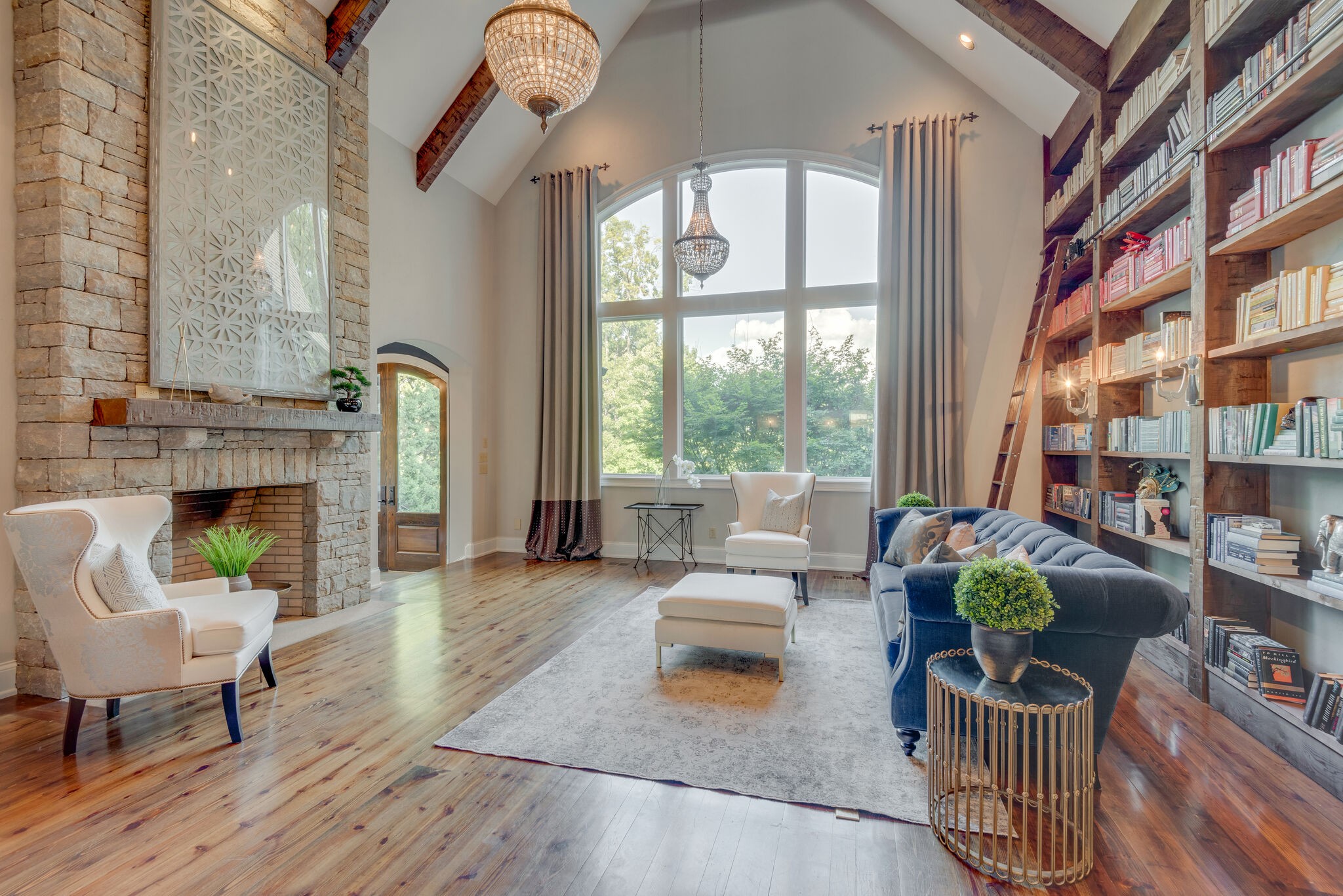 4315 Sneed Road Nashville, TN 37215 - Photo 7 of 50 a living room with furniture and a fireplace