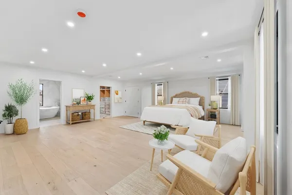 a view of a livingroom with furniture