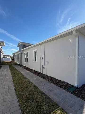 a view of a building with a street