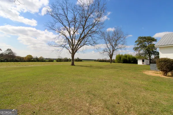 a view of lake and yard