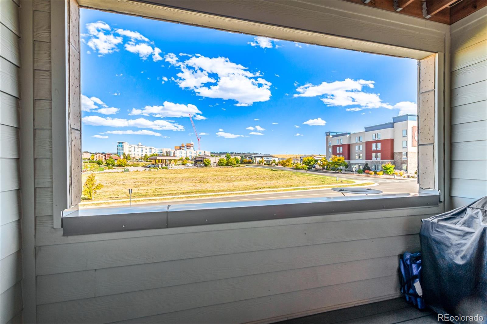 9287 Twenty Mile Road, Unit 204 Parker, CO 80134 - Photo 23 of 30 a view of a room with furniture chandelier and a large window