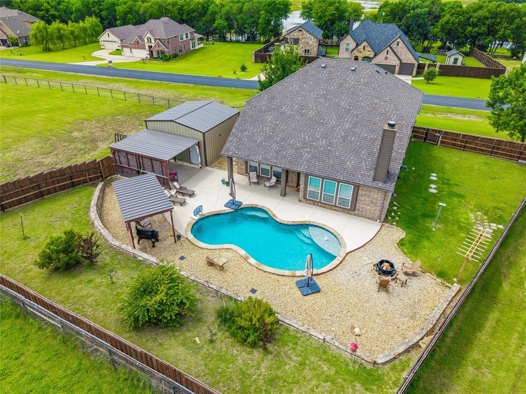 1215 The Trails Drive Blue Ridge, TX 75424 - Photo 2 of 40 Aerial View to Pool, Outdoor Lounge Areas, Cabanas, and just part of the yard!