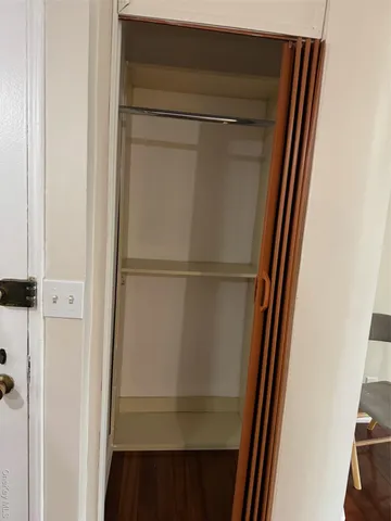 a close view of closet
