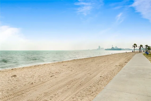 a view of beach and ocean