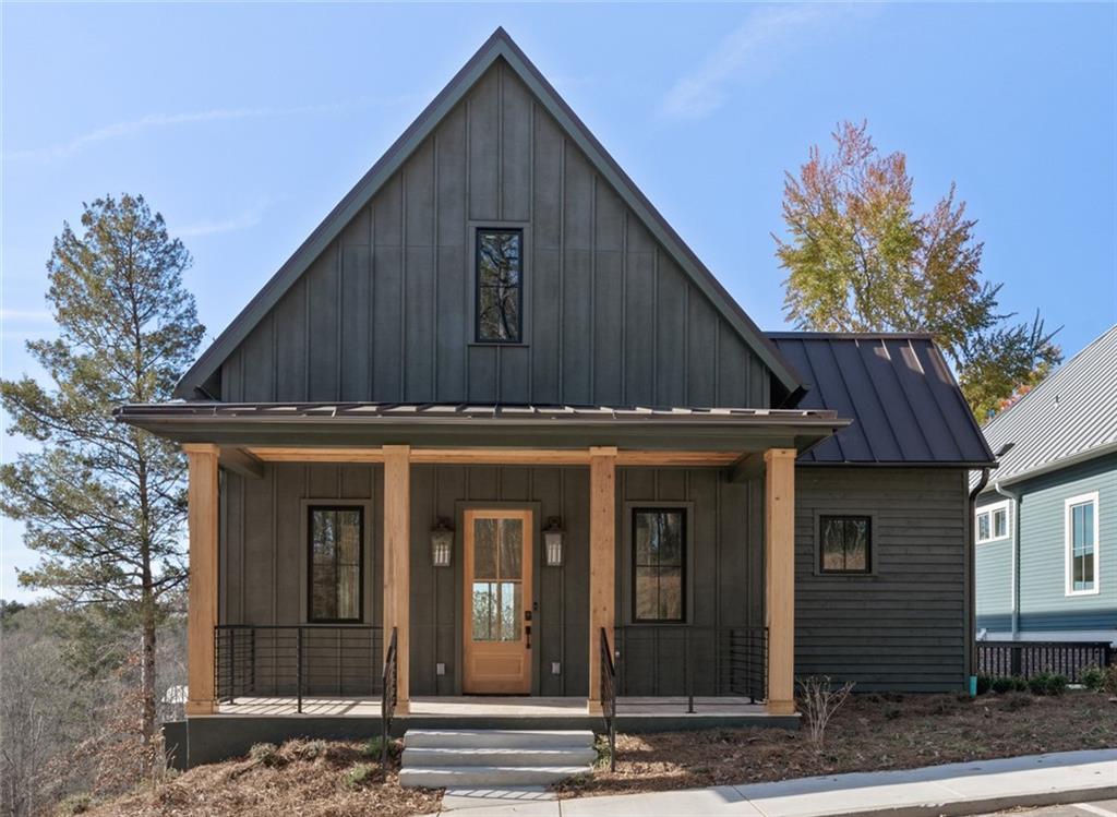 a front view of a house