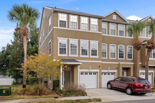 a car parked in front of a building