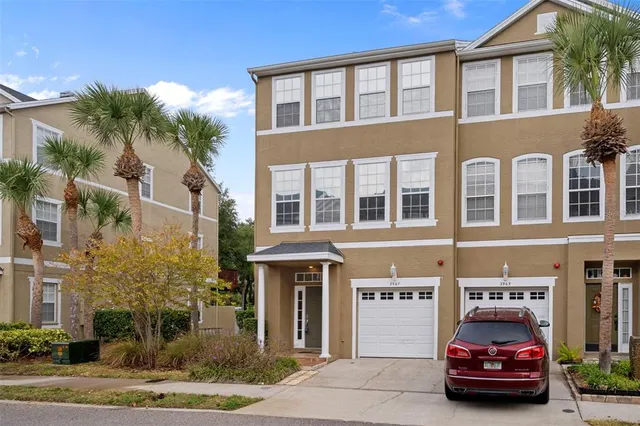 a car parked in front of a building
