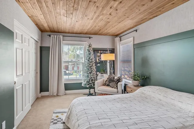 a view of yard with swimming pool and outdoor seating