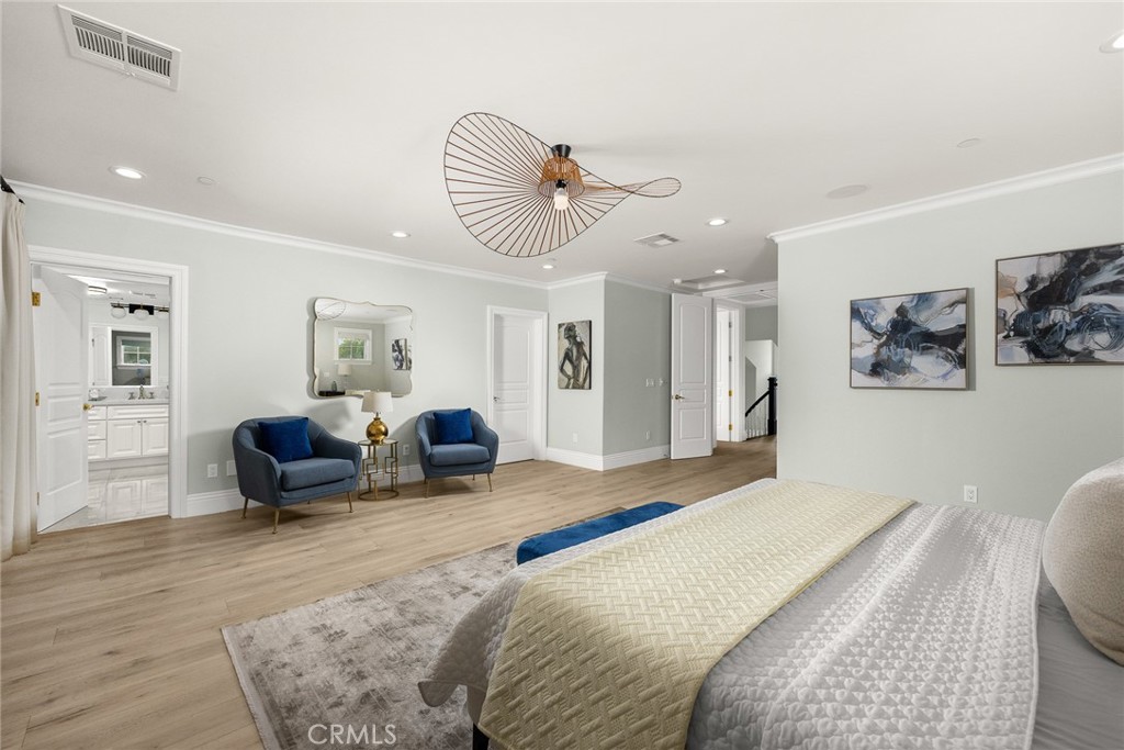 407 Oxford Drive Arcadia, CA 91007 - Photo 21 of 29 a bedroom with furniture and a wooden floor