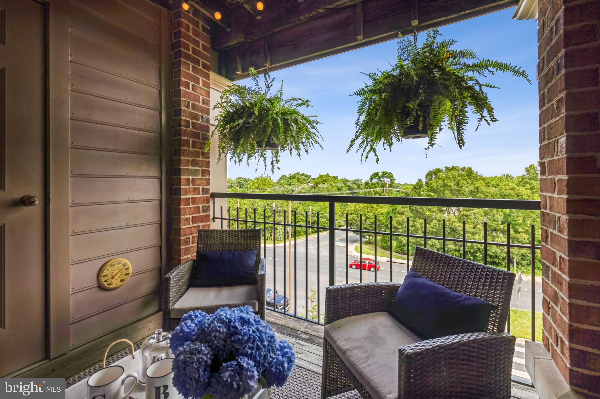 214 Ridgepoint Place, Unit 21424 Gaithersburg, MD 20878 - Photo 19 of 44 Balcony w/ Sugarloaf Mountain Views