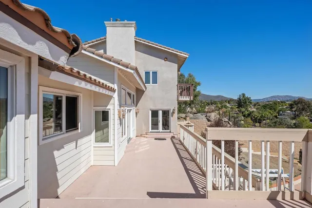 a view of a house with a balcony
