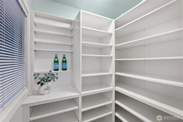 a white room with a potted plant and a potted plant