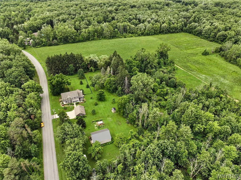 6600 Dye Road Newstead, NY 14001 - Photo 5 of 50 South facing drone view; 602' of frontage