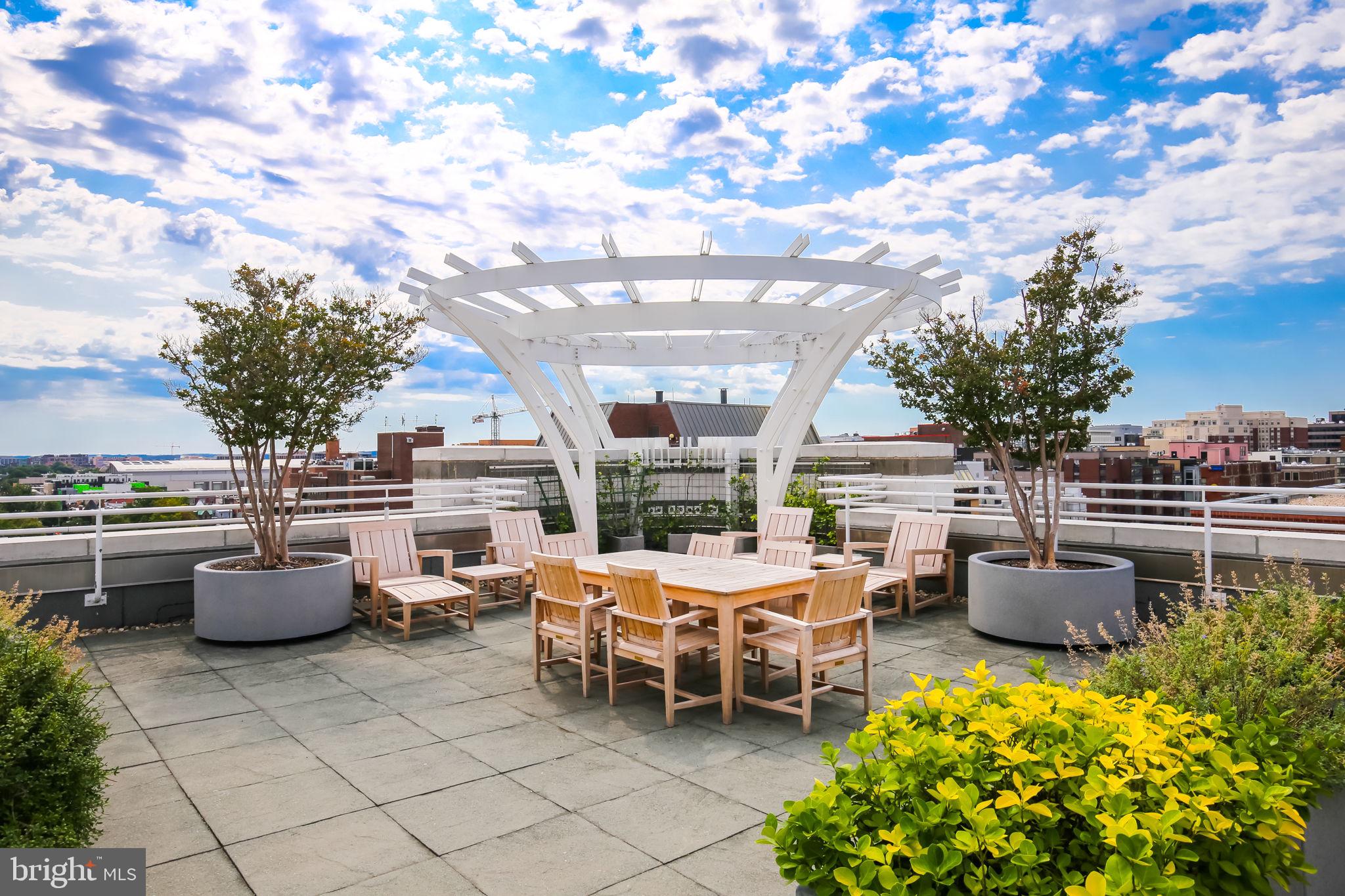 1300 13th Street Northwest, Unit 603 Washington, DC 20005 - Photo 24 of 26 a view of a patio with chairs and plants
