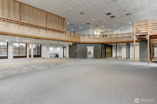 a view of an entrance of the building