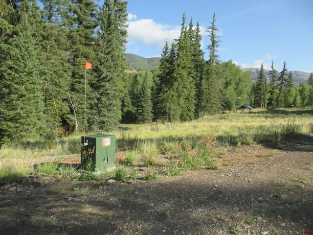 a view of backyard with green space