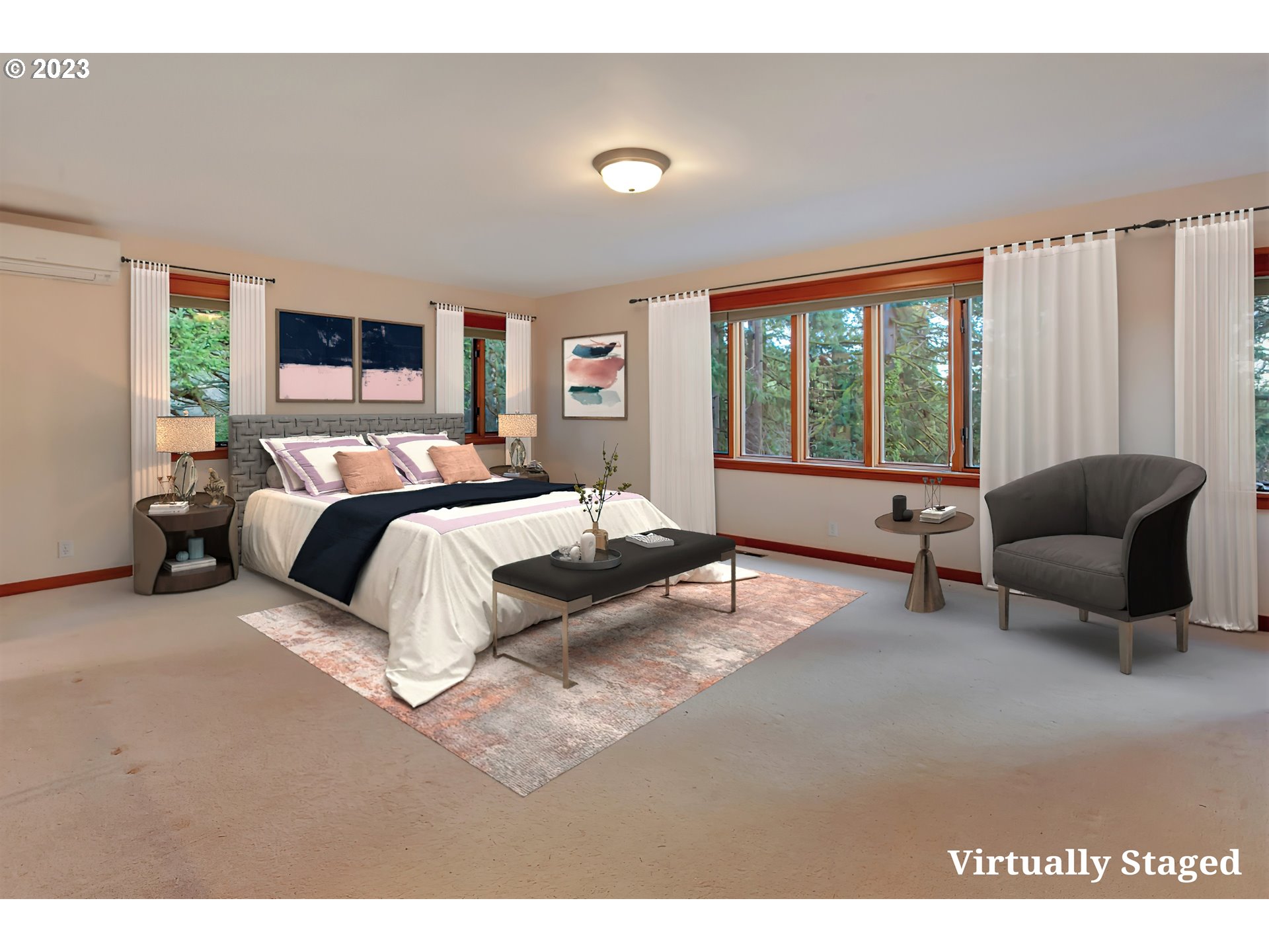 11310 Northwest Plainview Road Portland, OR 97231 - Photo 17 of 32 a bedroom with a bed and a couch