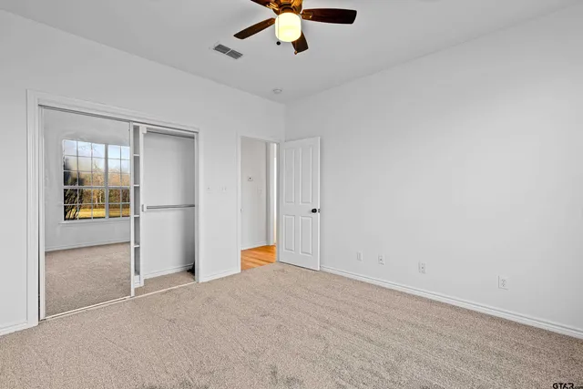 an empty room with a window