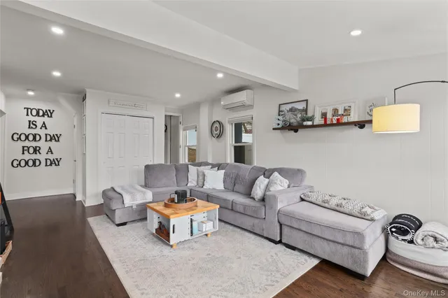 a living room with furniture and a couch