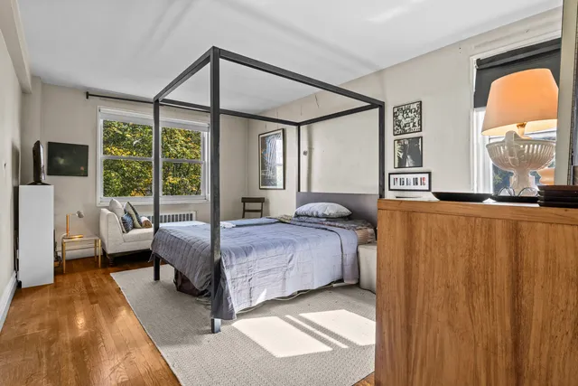 a view of a garden from a window