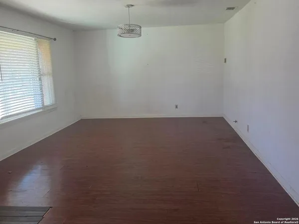 an empty room with a window