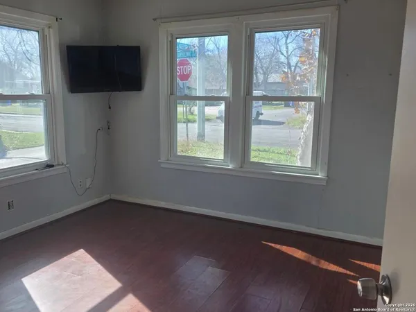 an empty room with a window