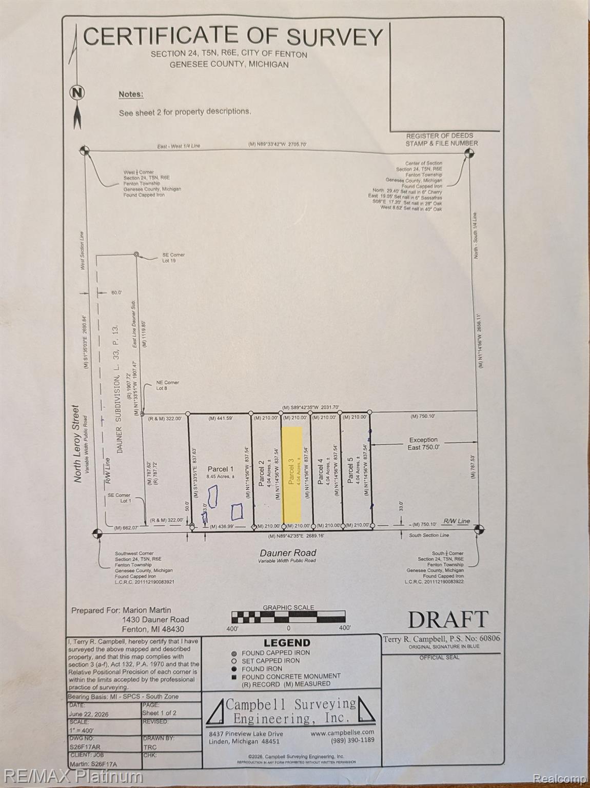 3 Dauner Road Fenton, MI 48430 - Photo 16 of 16 41-1430 Dauner Survey - PXL_20260707_152301395~Parcel 3.jpg