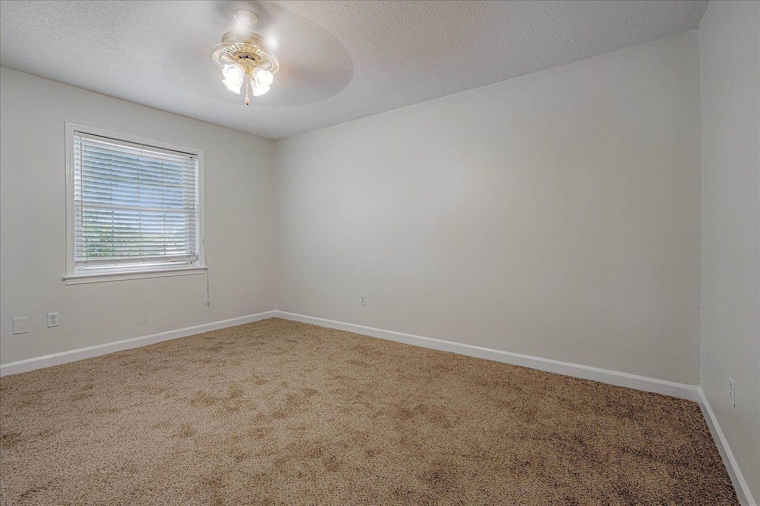 5696 Quince Road, Unit 1 Memphis, TN 38119 - Photo 22 of 26 Spare room with carpet, a textured ceiling, and ceiling fan