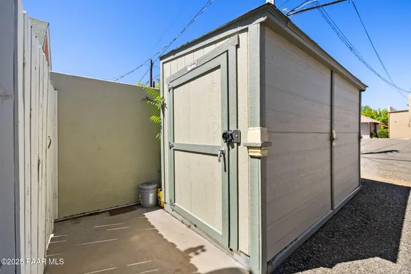 a view of a house with a door