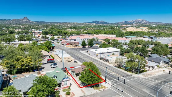 an aerial view of a city