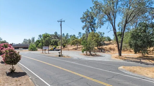 a view of a park with trees