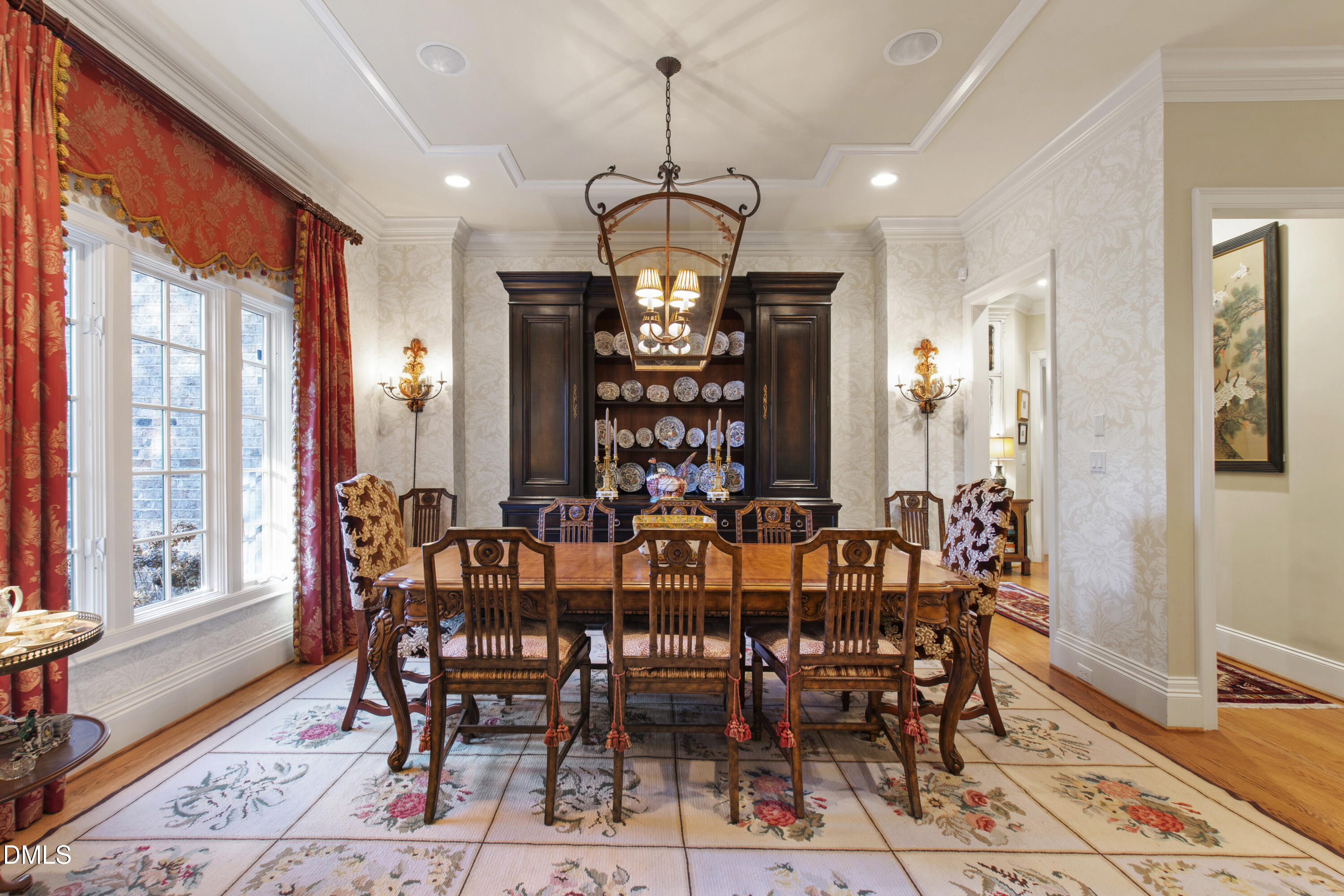 12345 Richmond Run Drive Raleigh, NC 27614 - Photo 26 of 98 a view of a dining room with furniture window and wooden floor