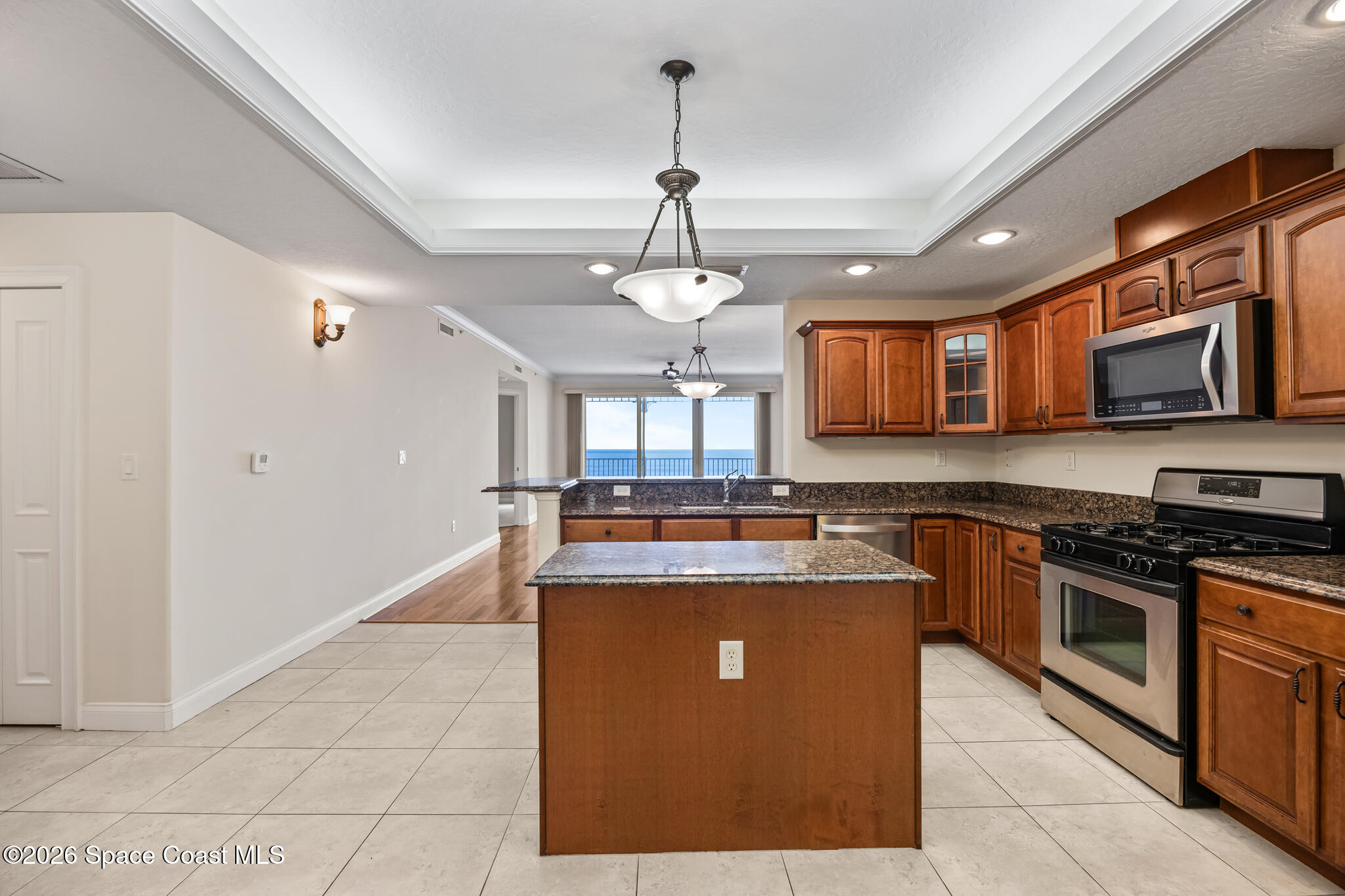 1 8th Avenue, Unit 1403 Indialantic, FL 32903 - Photo 34 of 69 Kitchen with an ocean view