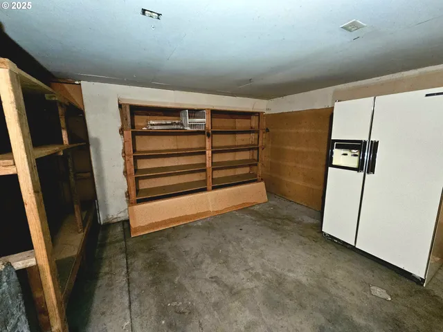 a view of room with stairs and a yard