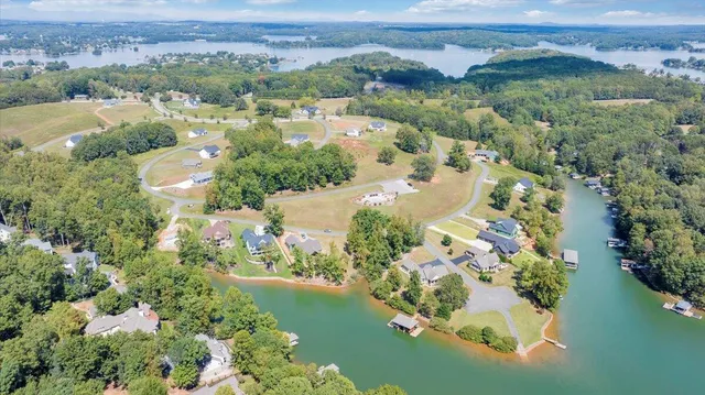 a view of a lake with a mountain
