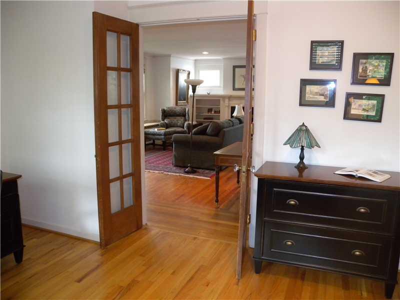 6621 Darlington Road Pittsburgh, PA 15217 - Photo 12 of 25 Interior Space/Layout. ~VIEW FROM FAMILY ROOM INTO THE LIVING ROOM~CONTINUOUS HARDWOOD FLOORING~