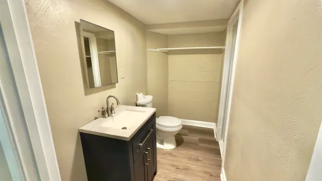 a bathroom with a sink and a toilet