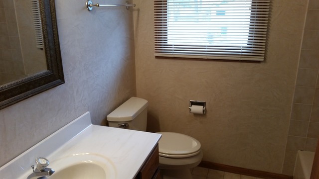 14514 Ridgeway Avenue Midlothian, IL 60445 - Photo 7 of 12 a white toilet sitting next to a bathroom sink