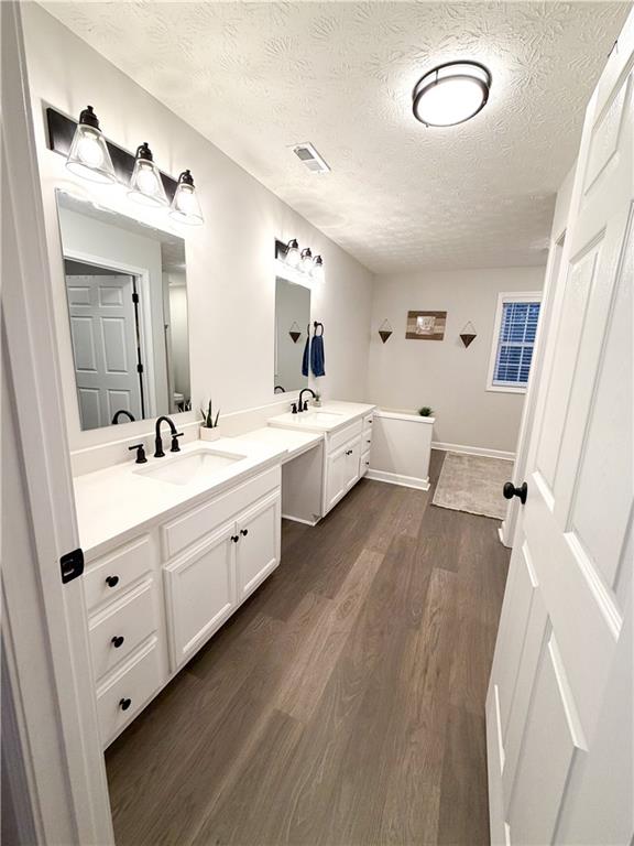 1264 GA Highway 211 Winder, GA 30680 - Photo 46 of 69 a spacious bathroom with double vanity sink a mirror and a bathtub