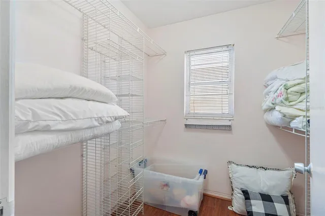a view of a wooden roof deck